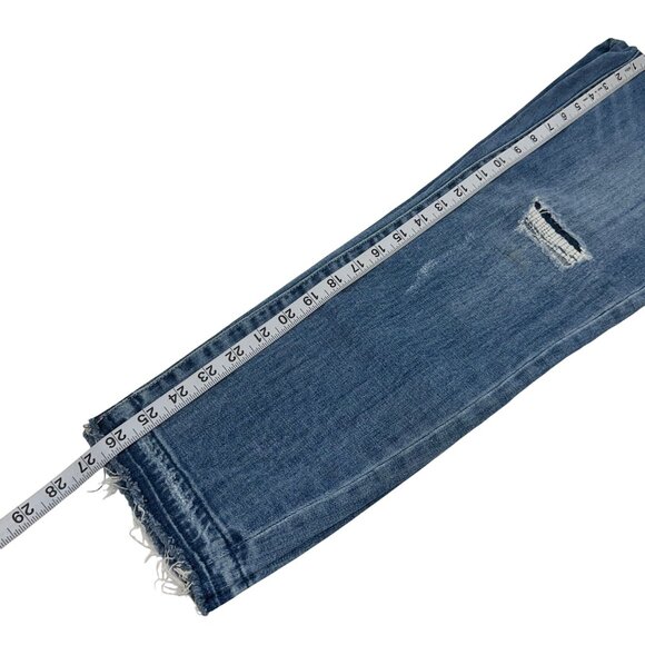 Talbots Womens Flawless Slim Ankle Jeans Size 6 Medium Wash Distressed Denim - Picture 6 of 12